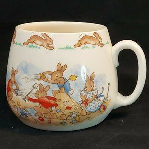Vintage Royal Doulton BUNNYKINS "Regd Trade Mark" English Fine China Baby Mug
